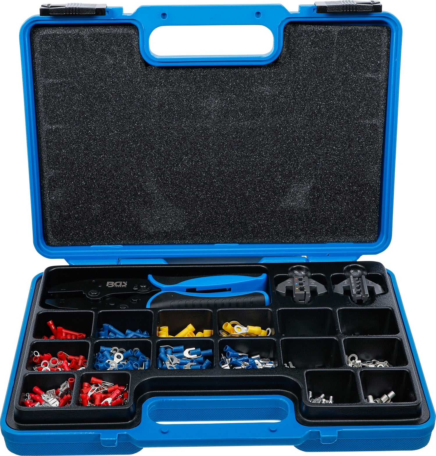BGS 1411 Satz / Sortiment 1000 Kabelschuhe inkl. Kabelschuhzange mit Wechselbacken