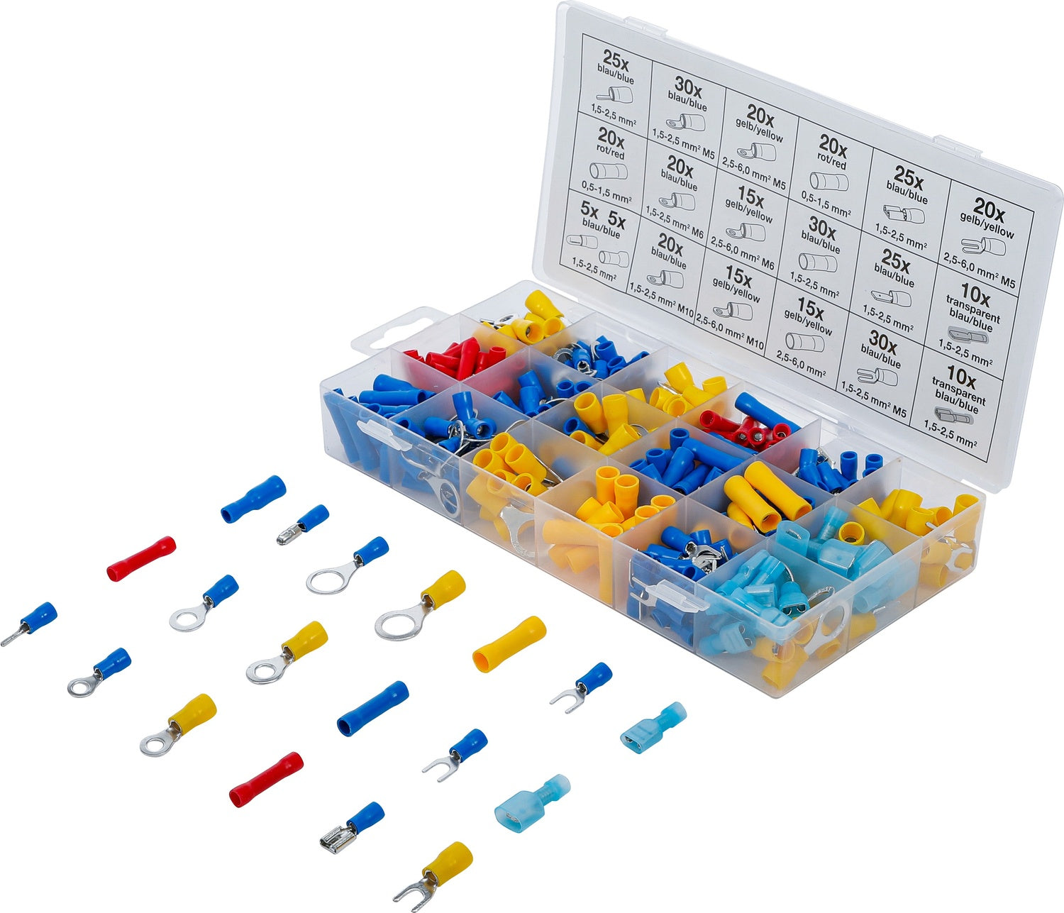 BGS 14110 Sortiment Kabelschuhe Kabelverbinder für KfZ Elektrik 360 teilig