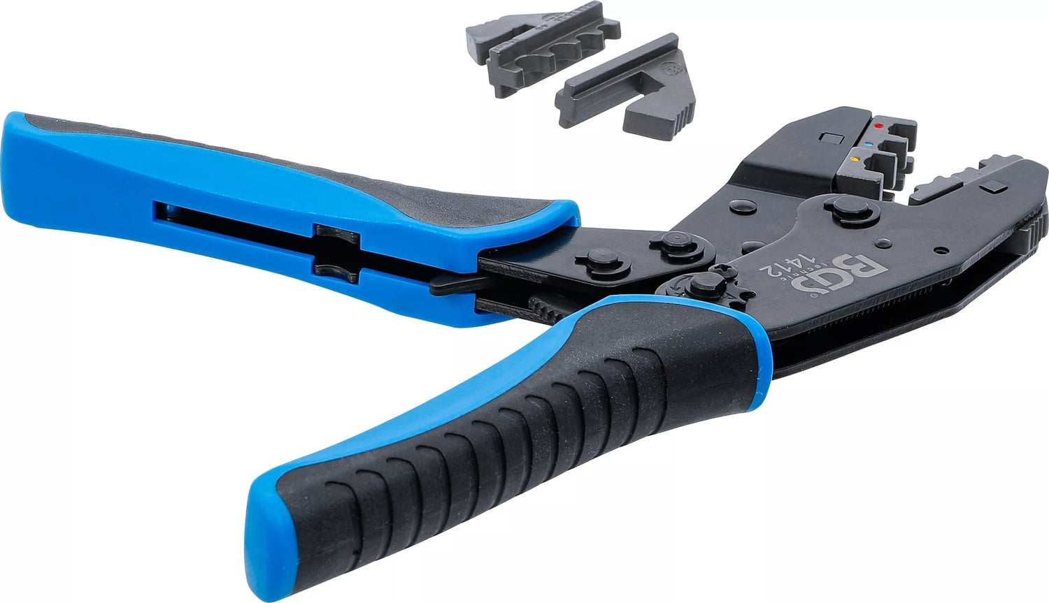 BGS 1412 Kabelschuhzange mit Ratschenfunktion mit 2 Paar Crimpbacken