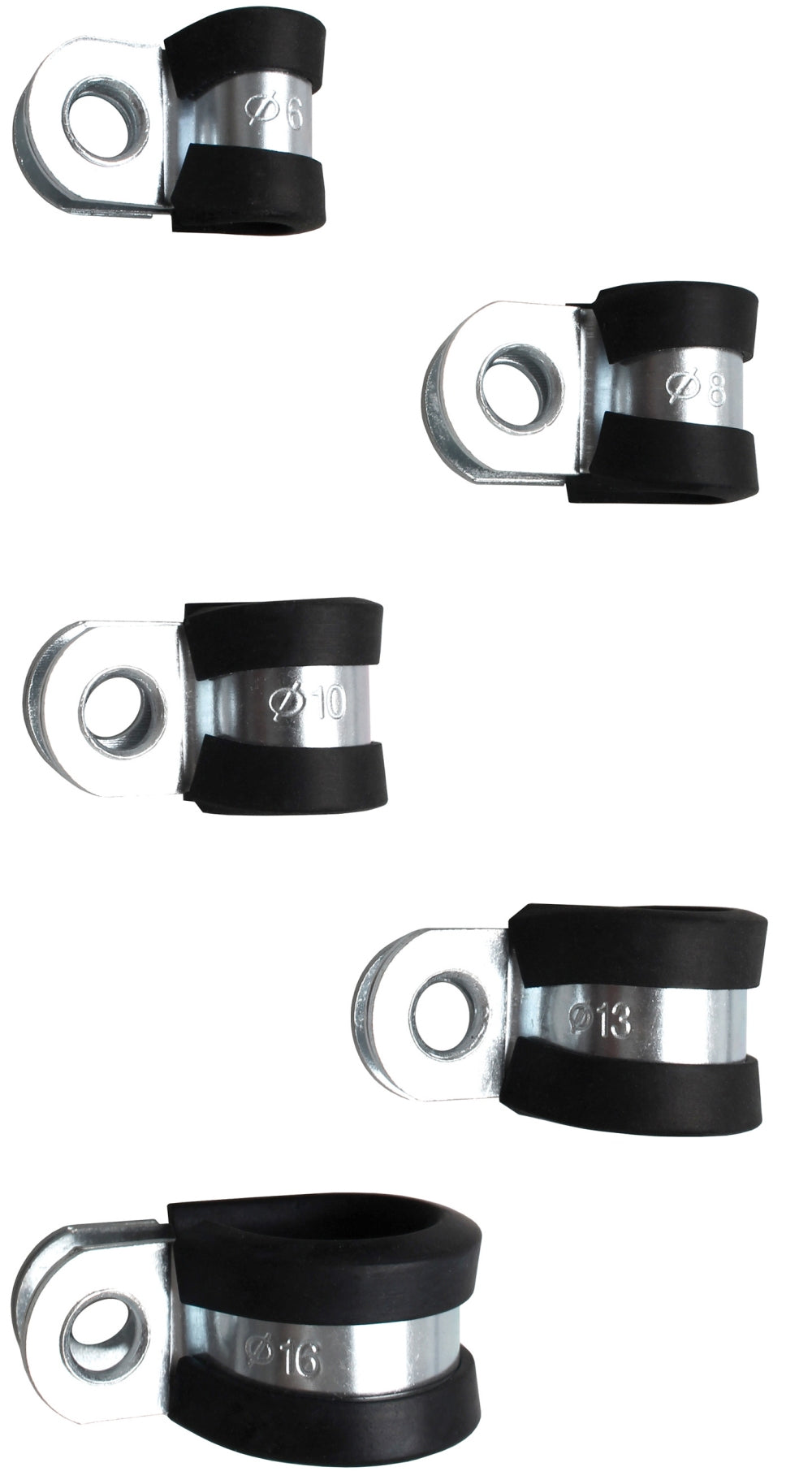 BGS 14145 Sortiment Schlauchklemmen gummiert Ø 6 - 16mm 18 teilig