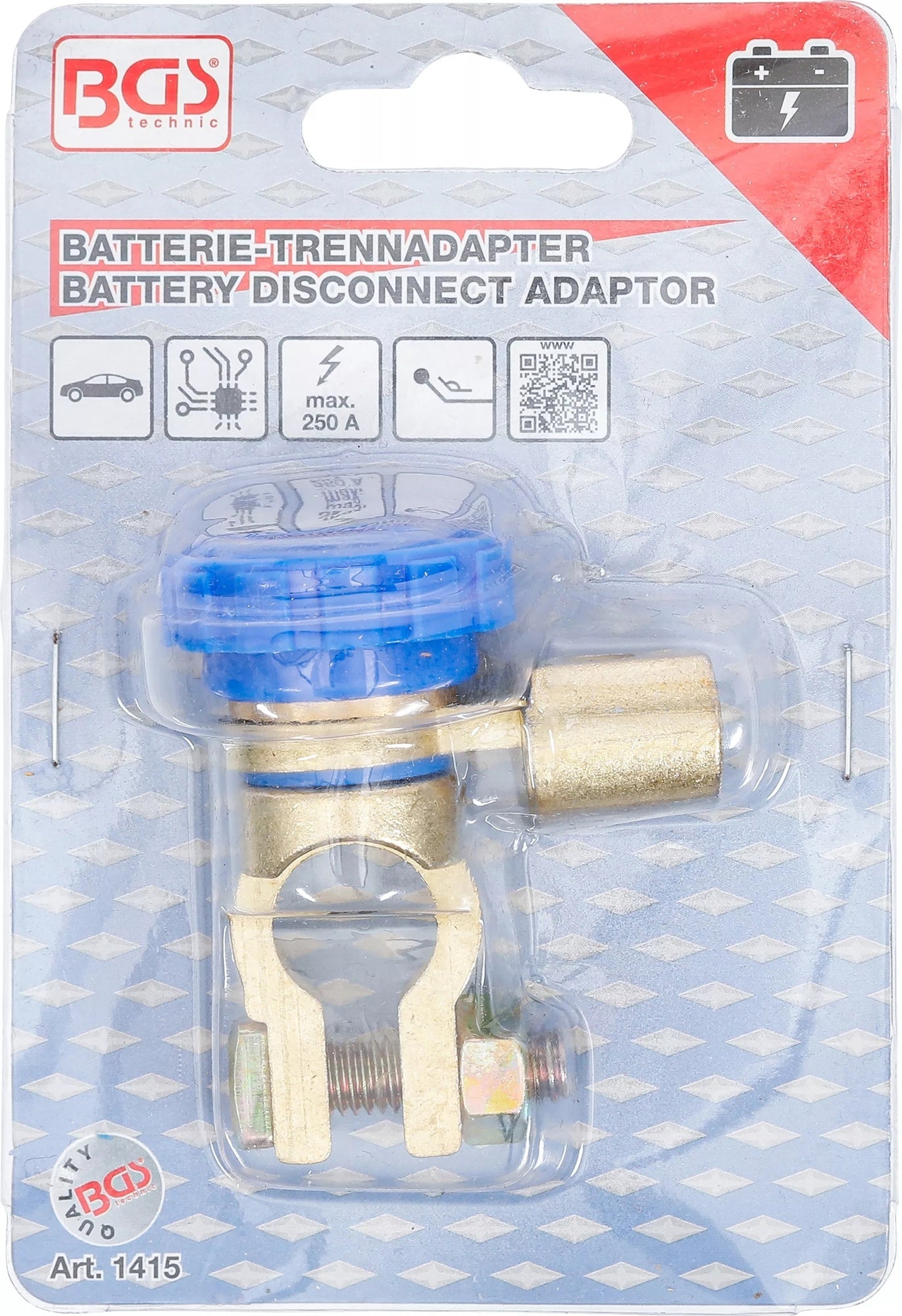 BGS 1415 Batterietrenner abgewinkelt für Oldtimer, PkW, LkW, Wohnmobil