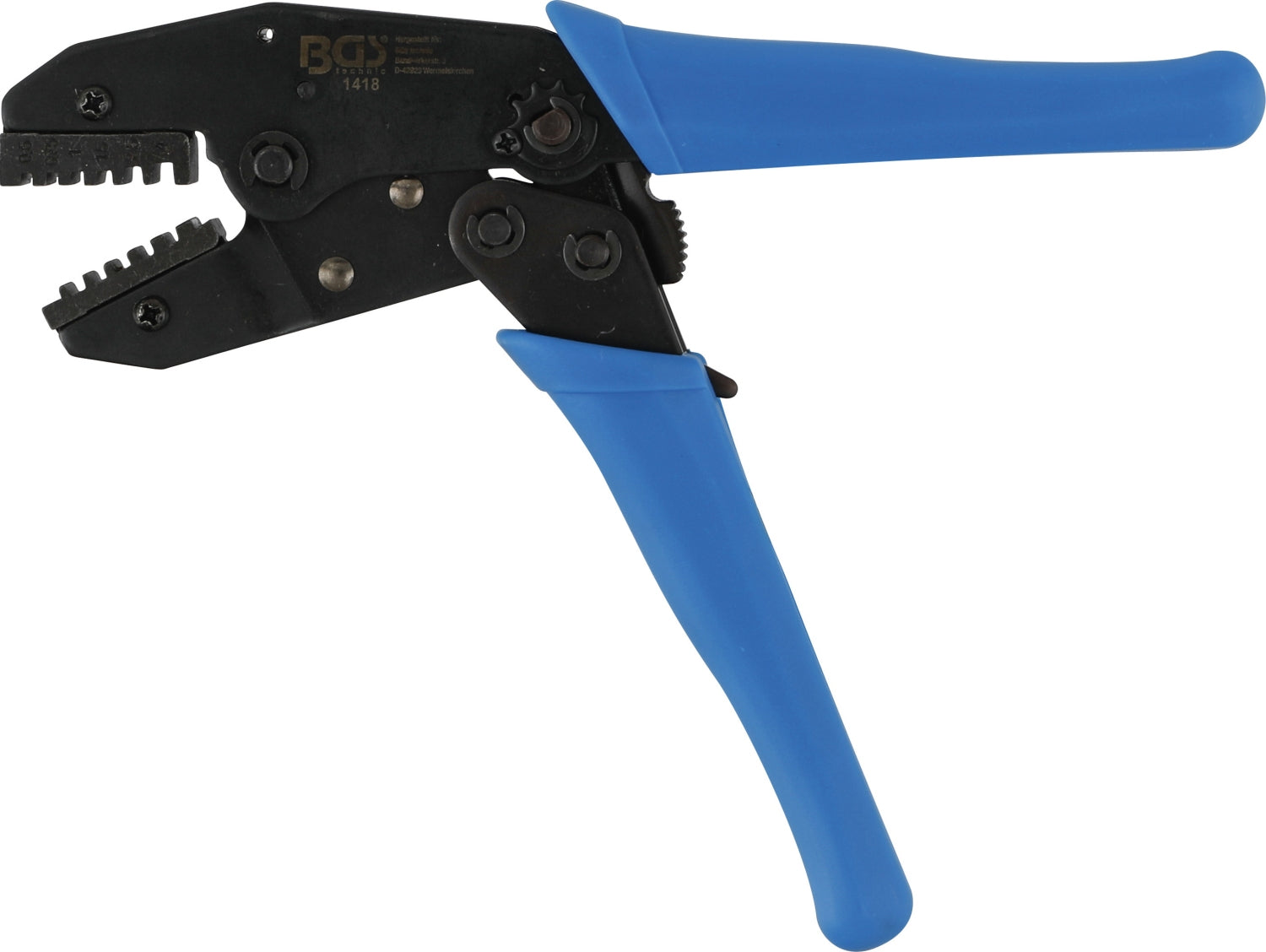 BGS 1418 Kabelschuhzange Crimpzange Presszange mit Ratschenfunktion - für Aderendhülsen