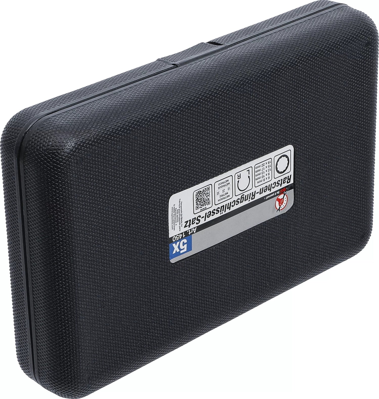 BGS DIY 1450 Satz Ratschenringschlüssel gerade umschaltbar SW 6 x 8 - 19 x 22 mm 5 teilig