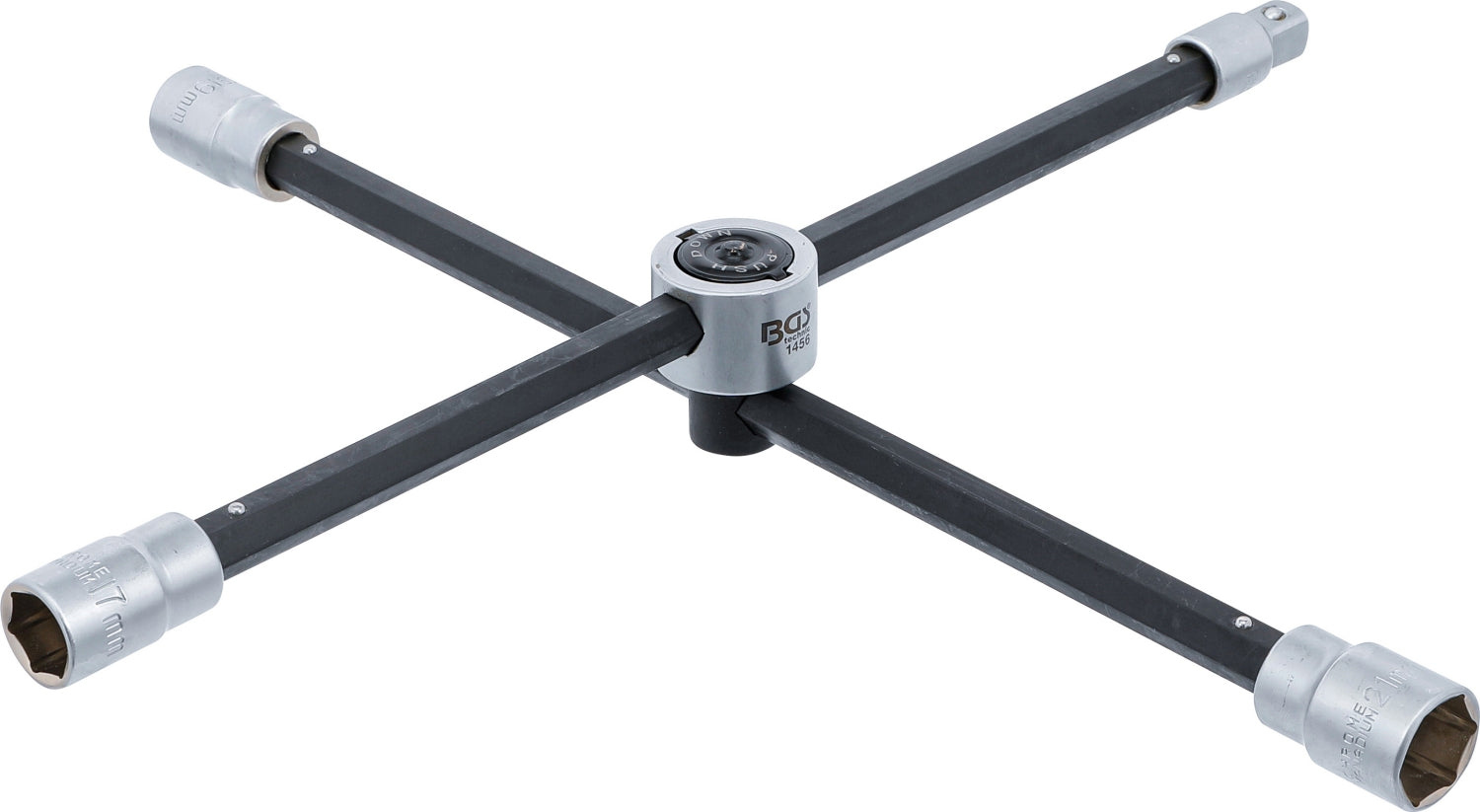 BGS 1456 PKW Radkreuz faltbar zusammenklappbar 17-19-21mm + Vierkant