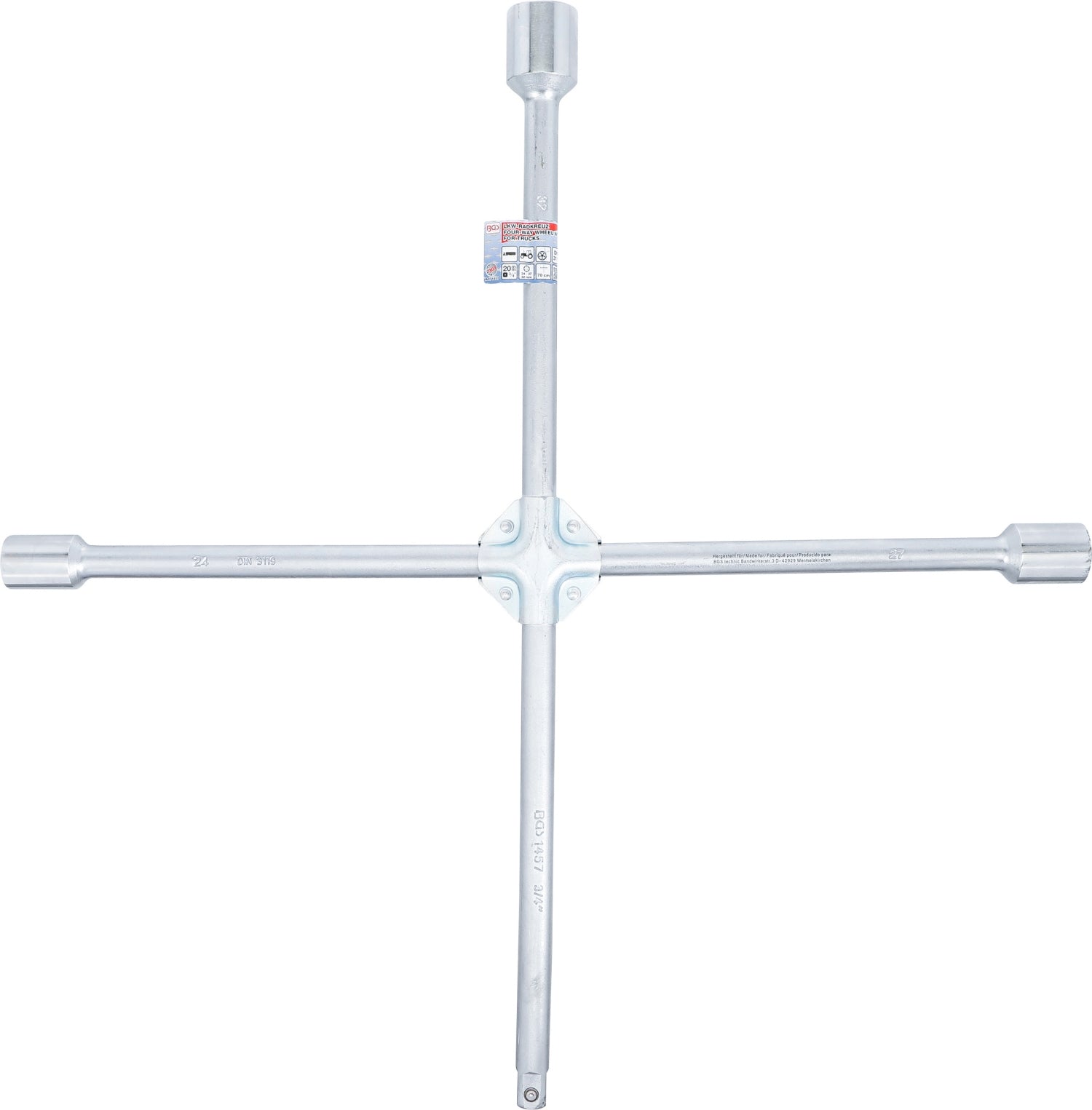 BGS 1457 Lkw Radkreuz Vierkant SW 24 x 27 x 32 x 20mm (3/4")