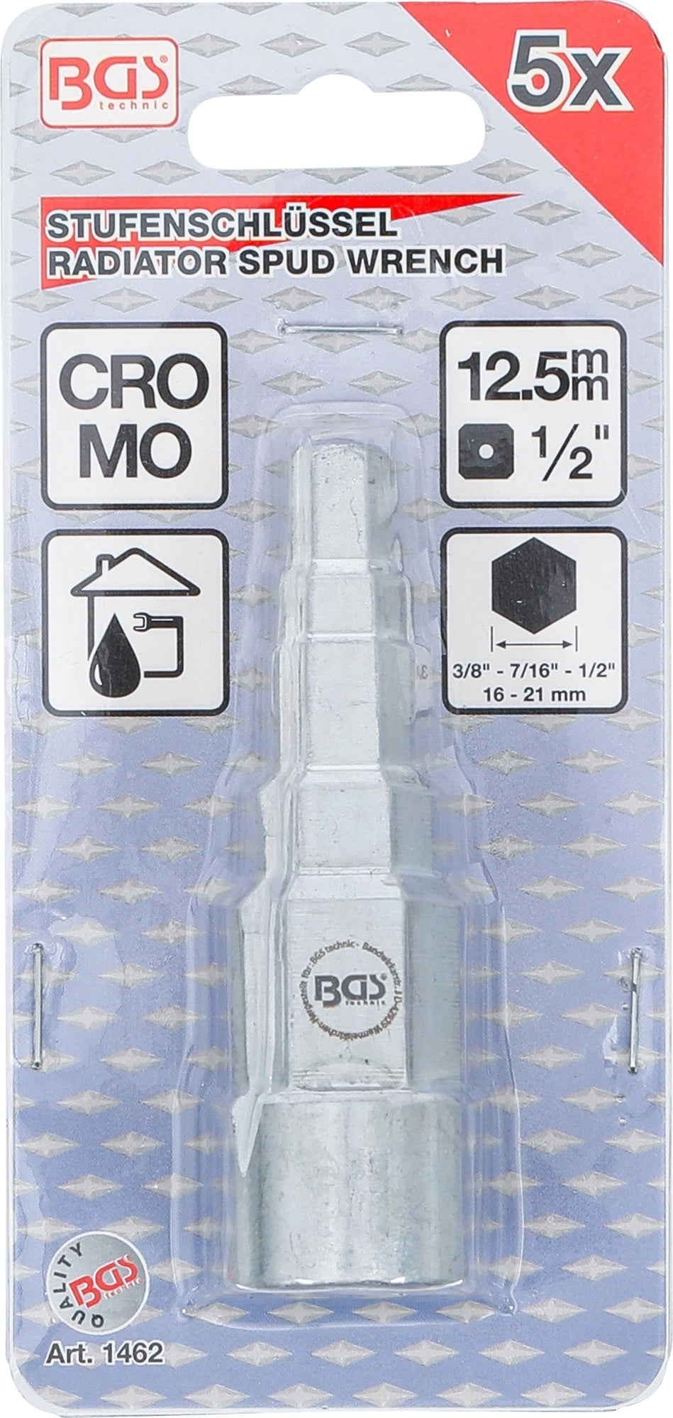 BGS 1462 Stufenschlüssel 5-stufig mit Innenvierkant Antrieb 12,5mm (1/2")