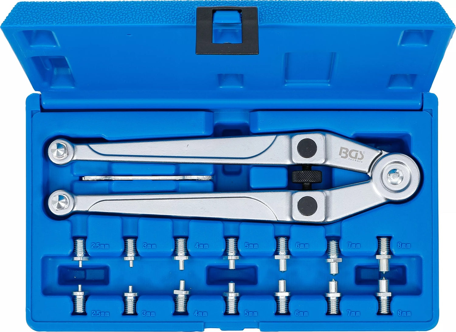 BGS 1464 Satz Stirnlochschlüssel verstellbar Ø 2,5 - 9mm