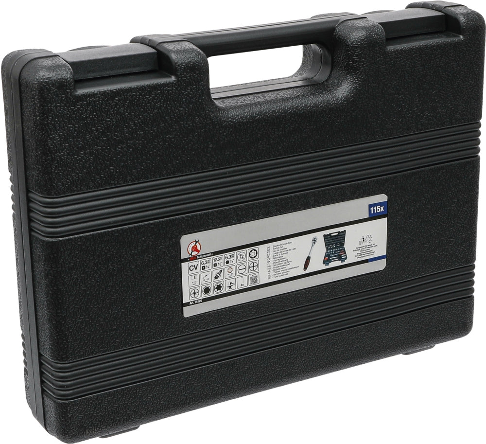 BGS DIY 15120 Satz Steckschlüssel Wellenprofil Antrieb 6,3mm (1/4") / 12,5mm (1/2")