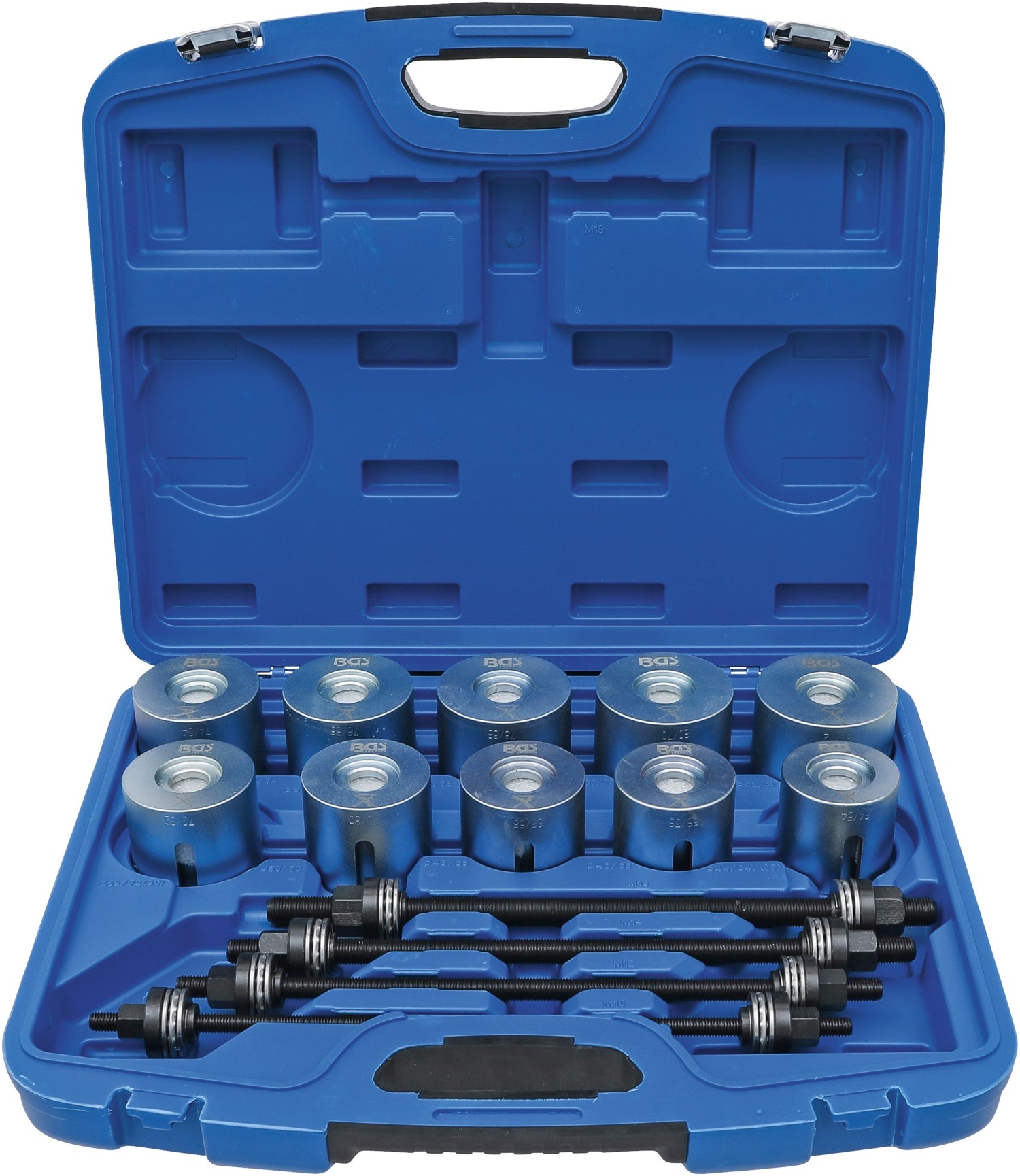 BGS 1514 Satz Zughülsen & Druckhülsen mit 4 Spindeln 24 teilig