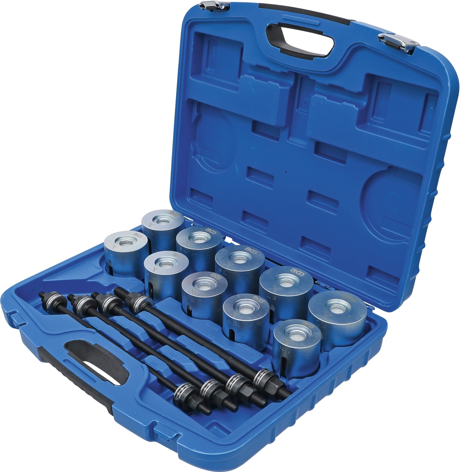 BGS 1514 Satz Zughülsen & Druckhülsen mit 4 Spindeln 24 teilig