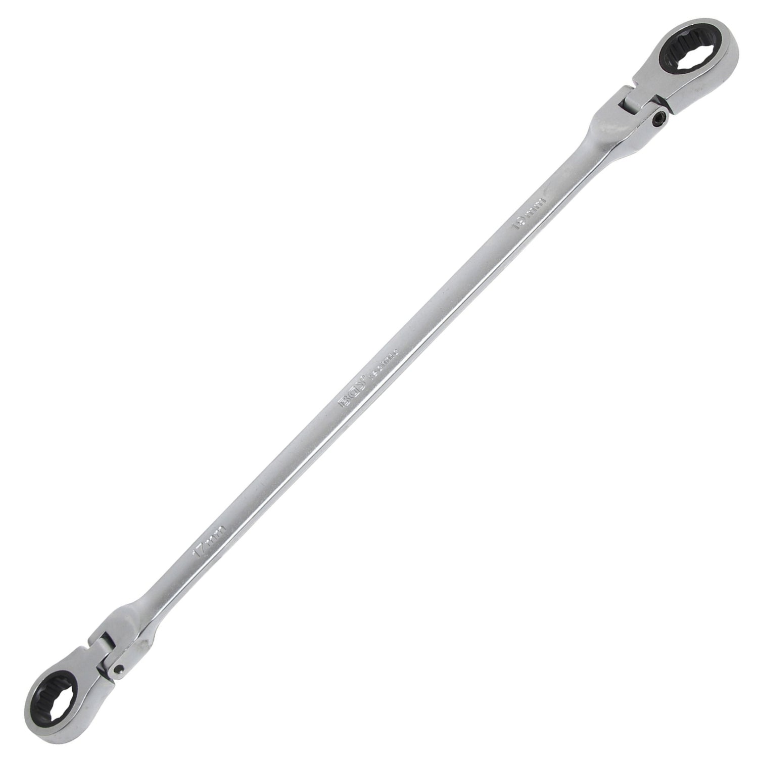 BGS 1541-17x19 Doppelratschengelenkschlüssel SW 17 x 19mm kalt geschmiedet