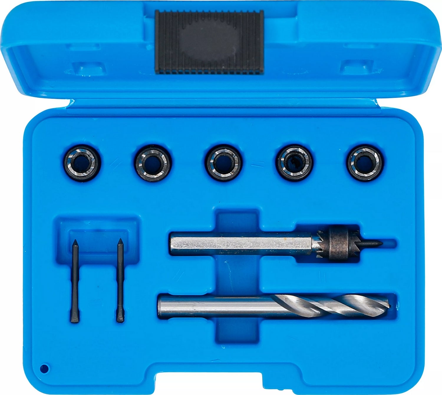 BGS 1632 Set Schweißpunkt-Fräser + Bohrer + 5 Fräskronen 10 teilig Satz