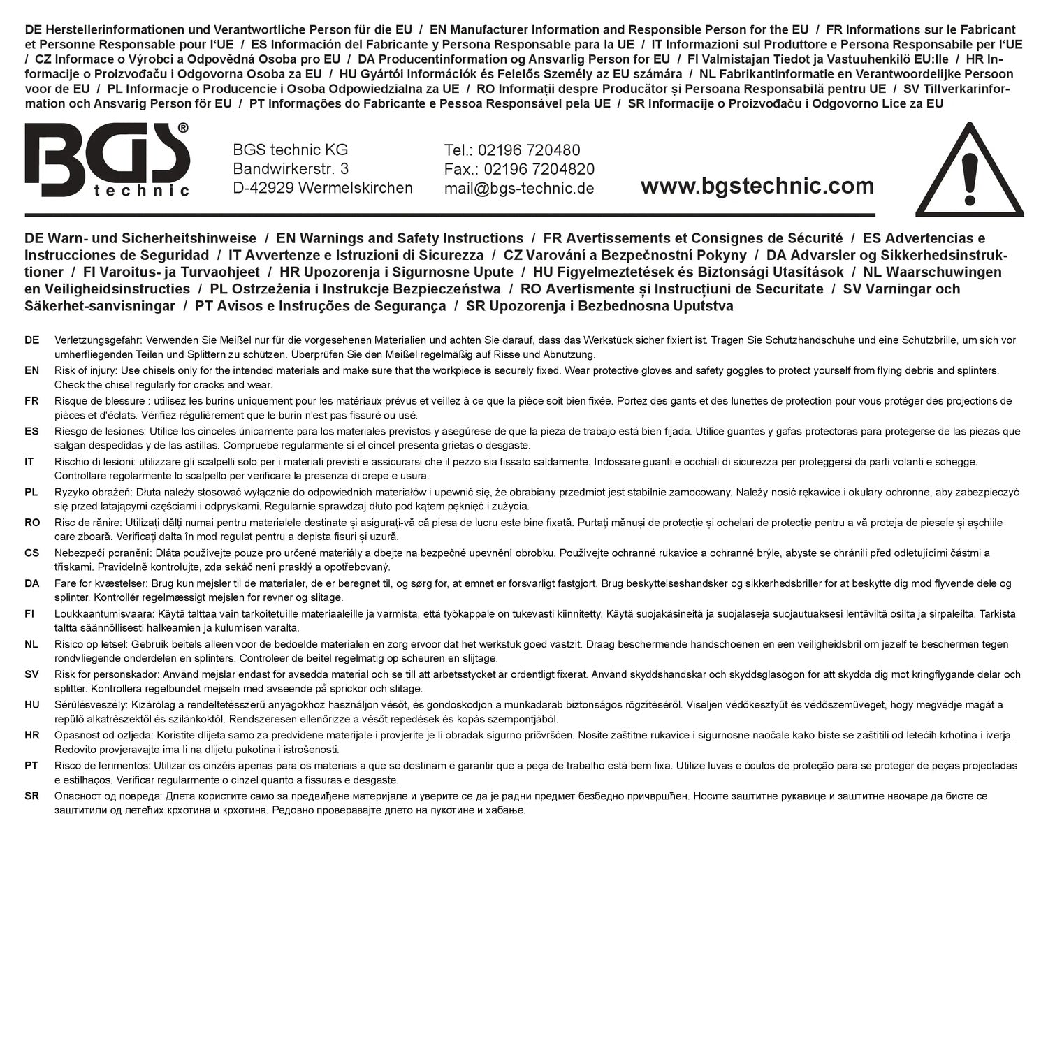 BGS 1650 Satz Meißel Durchschläger Körner Durchtreiber 28 teilig