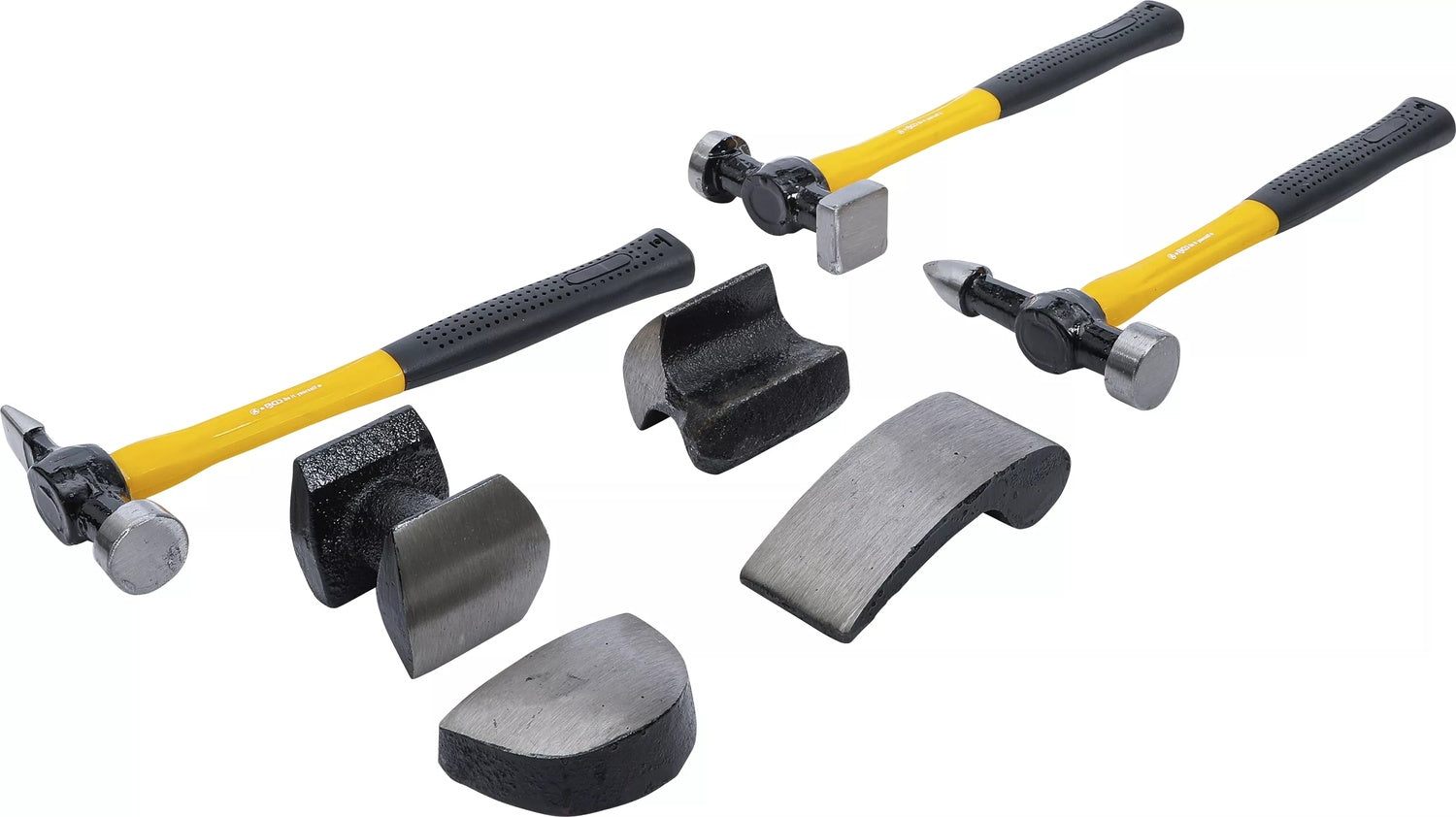 BGS DIY 1670 Karosserie Ausbeulsatz mit 3 Hämmern & 4 Ausbeulhämmern