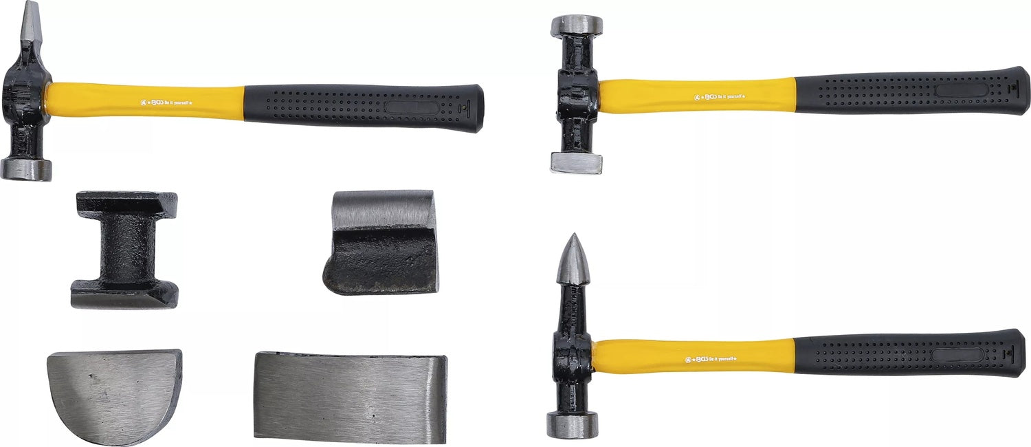 BGS DIY 1670 Karosserie Ausbeulsatz mit 3 Hämmern & 4 Ausbeulhämmern