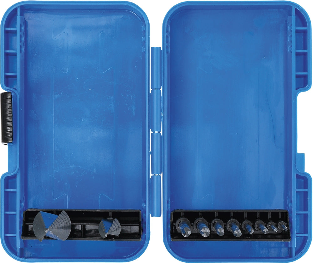 BGS 1686 Satz Stufenbohrer Ø 4 - 12mm & Ø 4 - 20mm und Spiralbohrer 2 - 5mm HSS 10 teilig