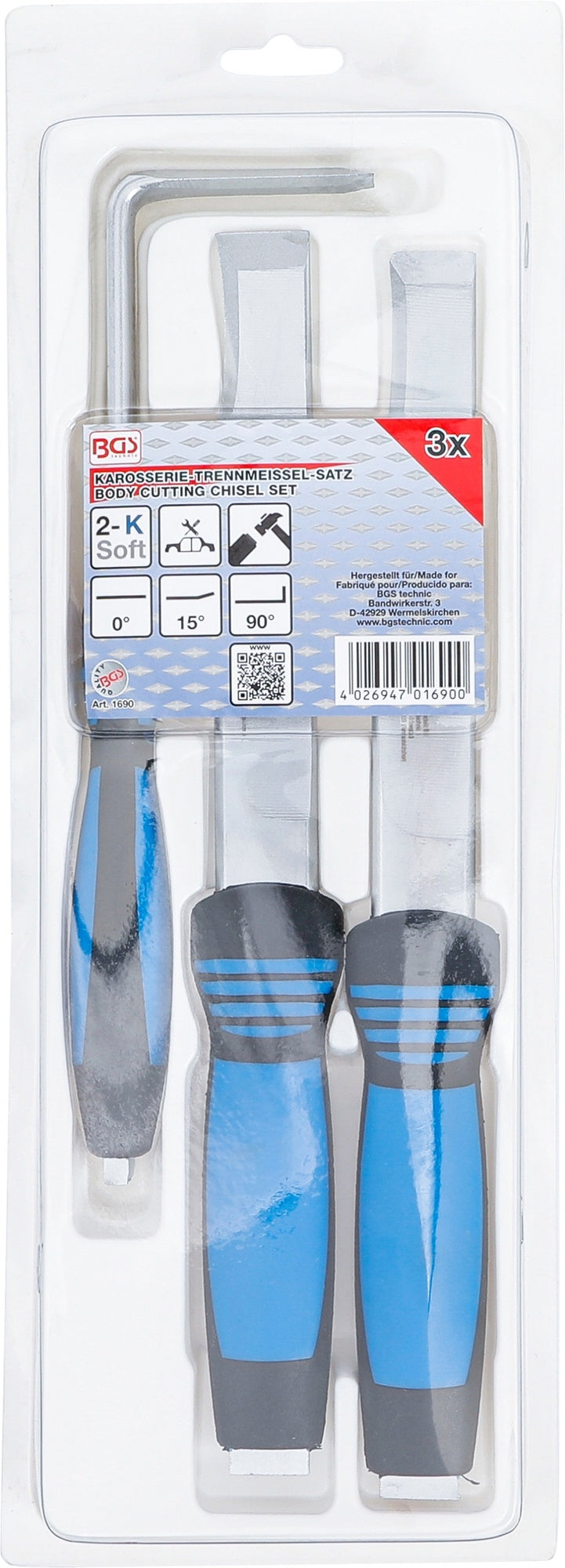 BGS 1690 Satz Karosserie Trennmeißel 3 teilig