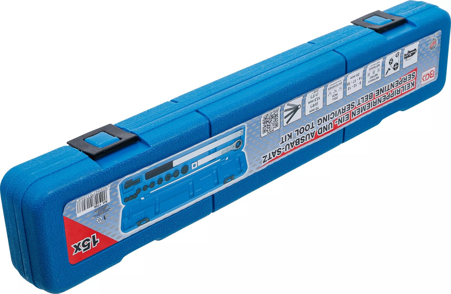 BGS 1706 Satz zum Einbau / Ausbau Rippen Keilriemen zöllige und metrische Einsätze