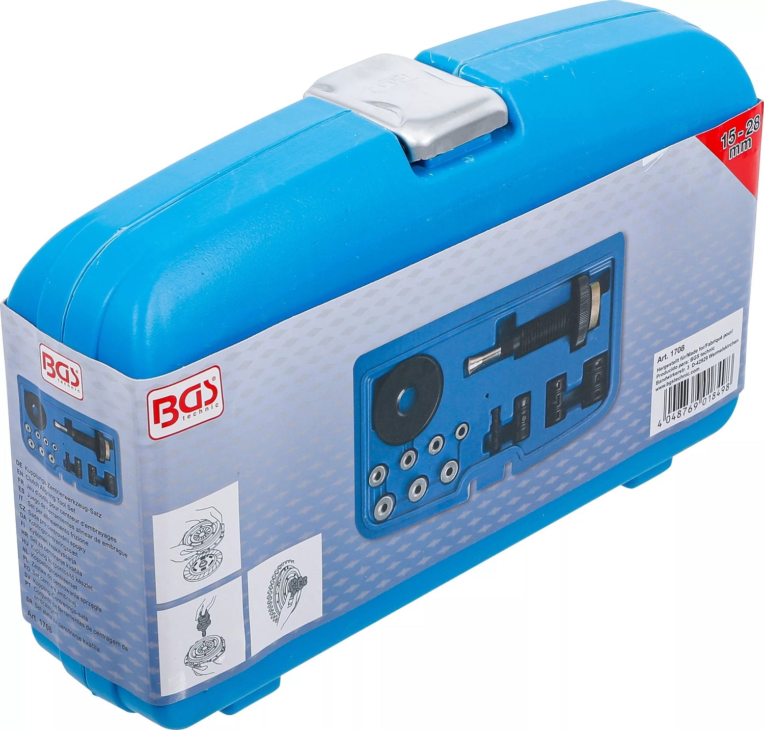 BGS 1708 Satz Werkzeug zum Zentrieren von Kupplungsscheiben für Fahrzeuge mit und ohne Führungslager