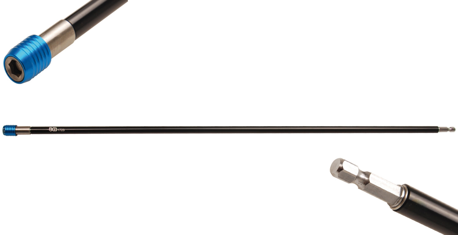 BGS 1723 Automatischer Bithalter mit Freilaufhülse Abtrieb Innensechskant 6,3mm (1/4") Länge 600mm