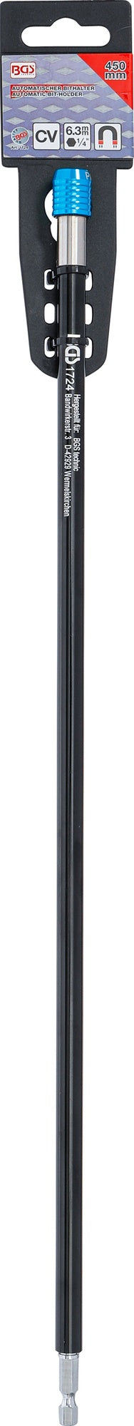 BGS 1724 Automatischer Bithalter mit Freilaufhülse Abtrieb Innensechskant 6,3mm (1/4") Länge 450mm