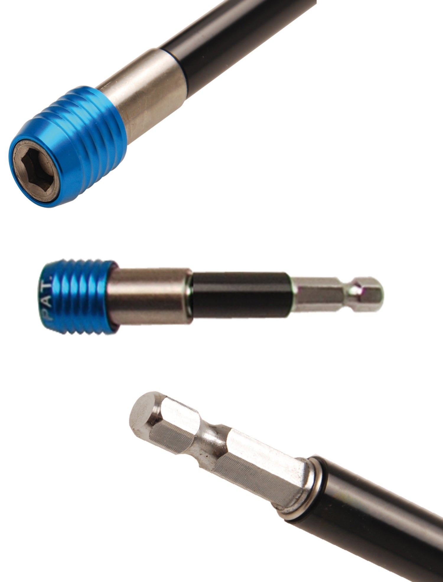 BGS 1734 Automatischer Bithalter mit Freilaufhülse Abtrieb Innensechskant 6,3mm (1/4") Länge 80mm