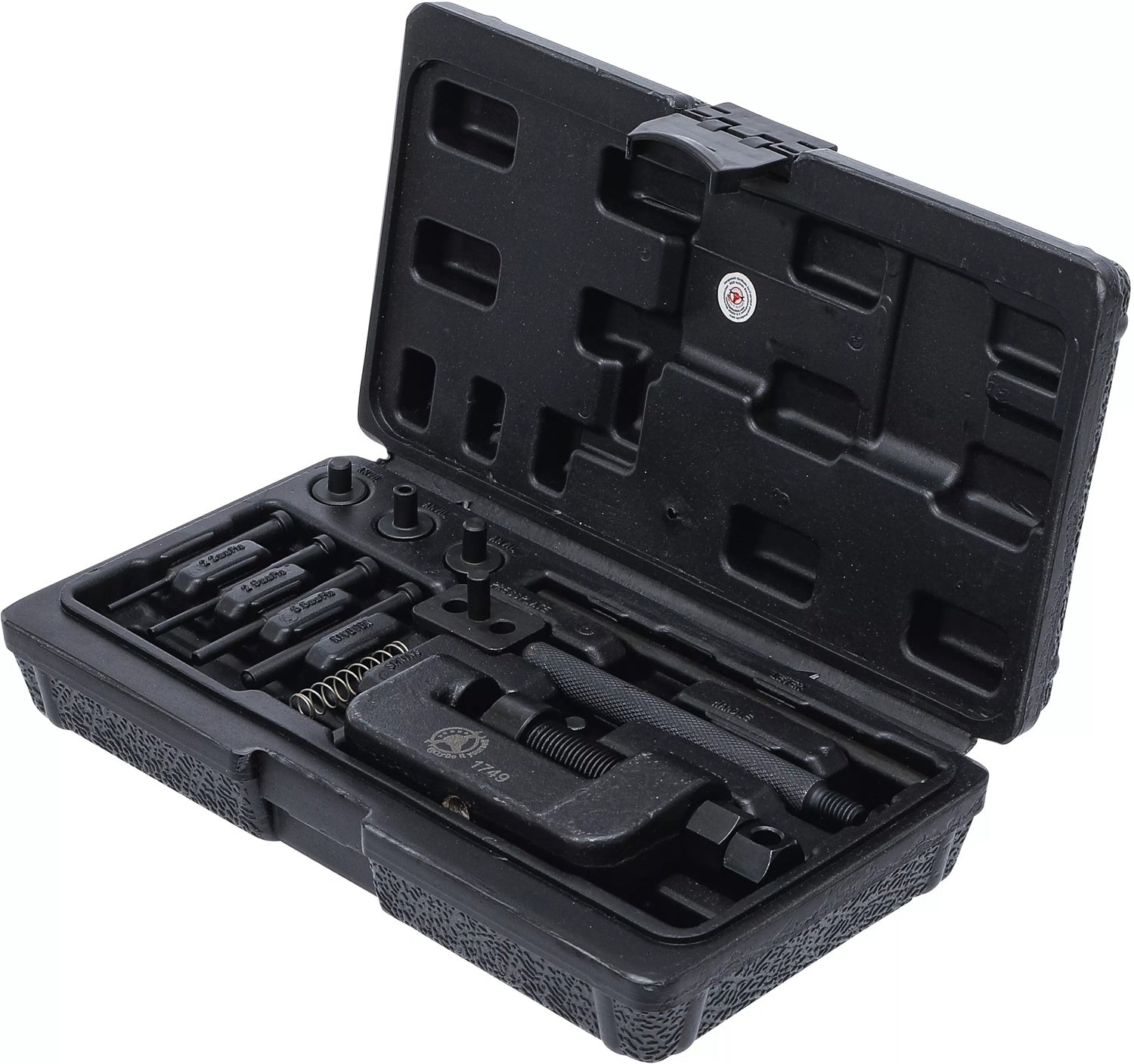 BGS DIY 1749 Werkzeug zum Trennen und Nieten von Motorradkette 13teiliger Satz