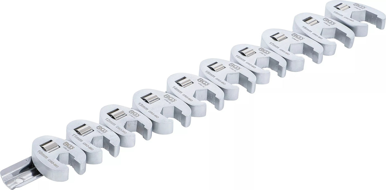 BGS 1756 Satz Hahnenfuss / Krähenfuss Schlüssel 10-19mm mit 10mm (3/8") Antrieb