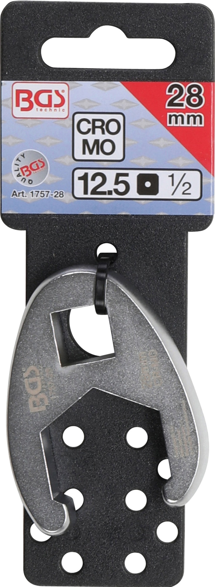BGS 1757-28 Hahnenfuss / Krähenfuss Schlüssel SW 28mm mit 12,5mm (1/2") Antrieb