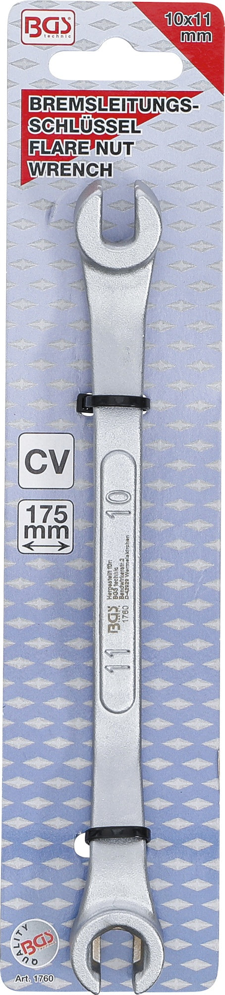 BGS 1760 Spezial Bremsleitungsschlüssel Länge 175mm SW 10 x 11mm