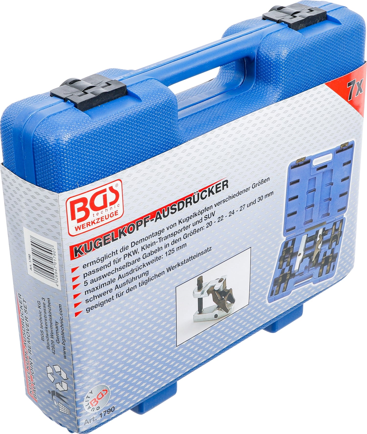 BGS 1790 Satz Werkzeug zur Demontage Kugelköpfe 7 teilig