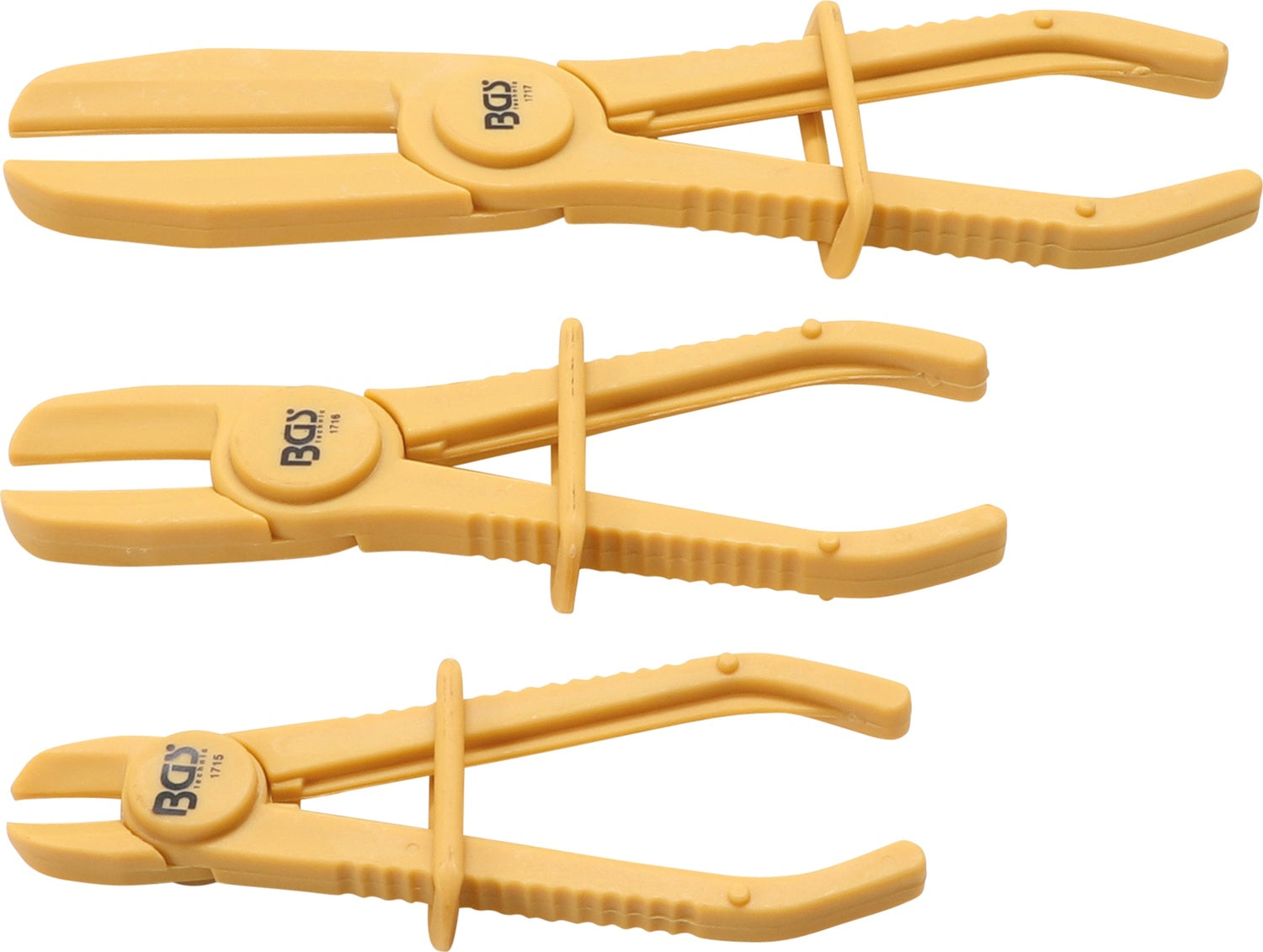 BGS 1815 Satz Schlauchabklemmzangen gerade aus Kunststoff 3 teilig