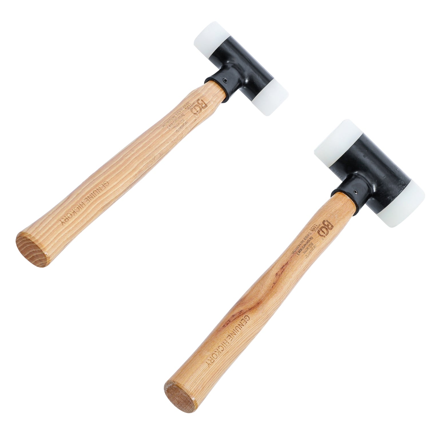BGS 1859 Satz Schonhammer Hickorystiel rückschlagfrei Kopfgewicht 300g 550g Ø30mm Ø45mm
