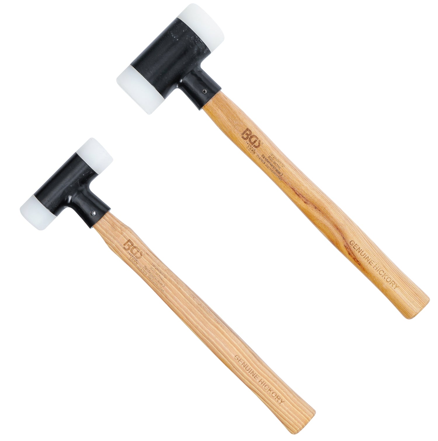 BGS 1859 Satz Schonhammer Hickorystiel rückschlagfrei Kopfgewicht 300g 550g Ø30mm Ø45mm