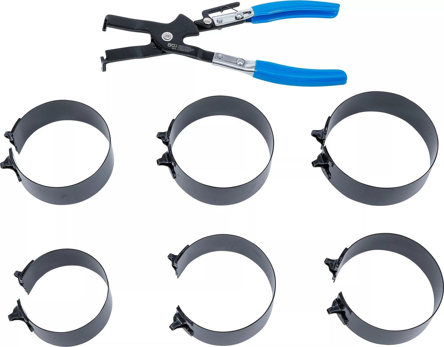 BGS 1874 Satz Kolbenring Spannband 7 teilig von Ø73-111mm im Koffer