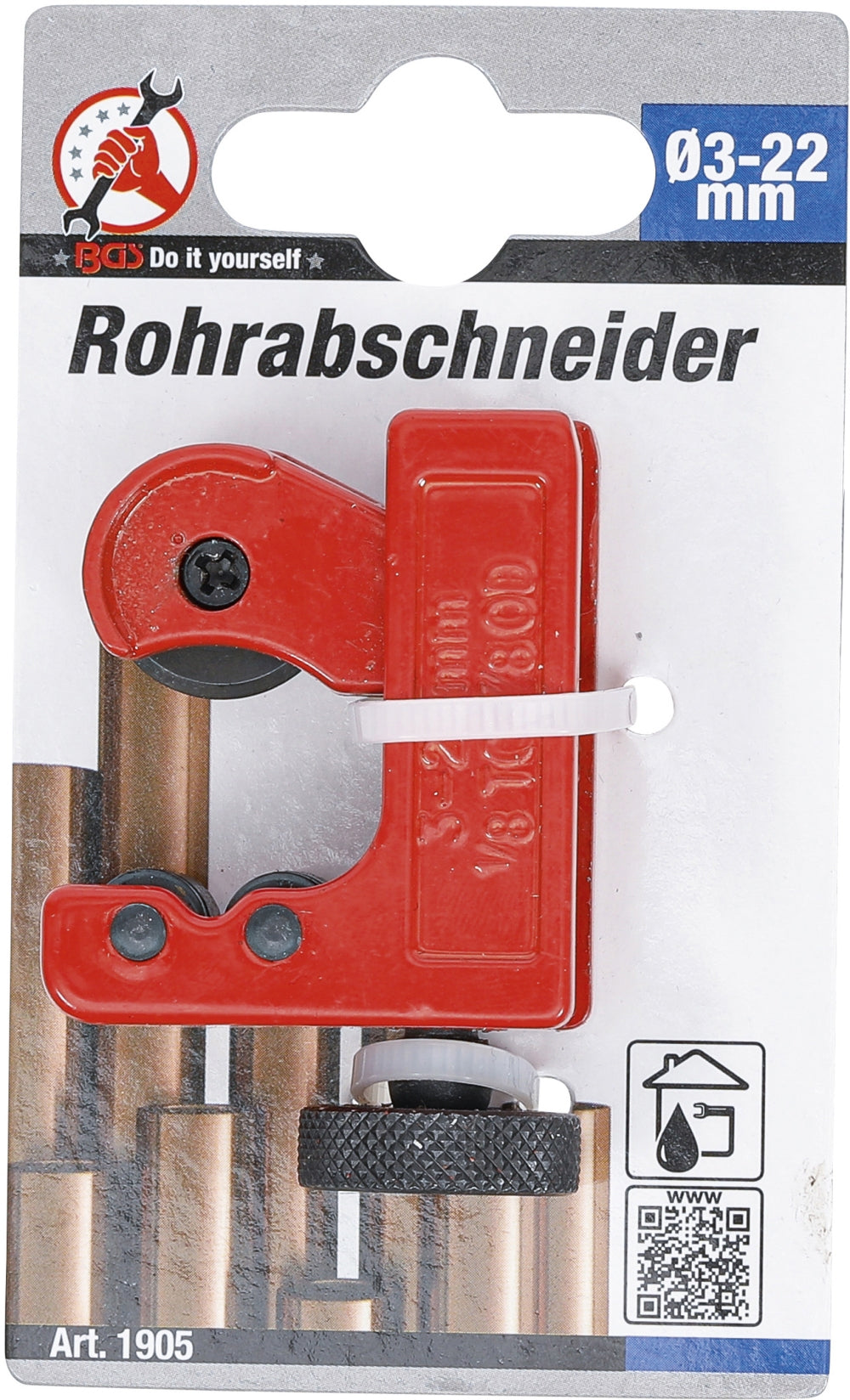 BGS DIY 1905 Rohrabschneider Abschneider für Rohre Ø 3-22mm