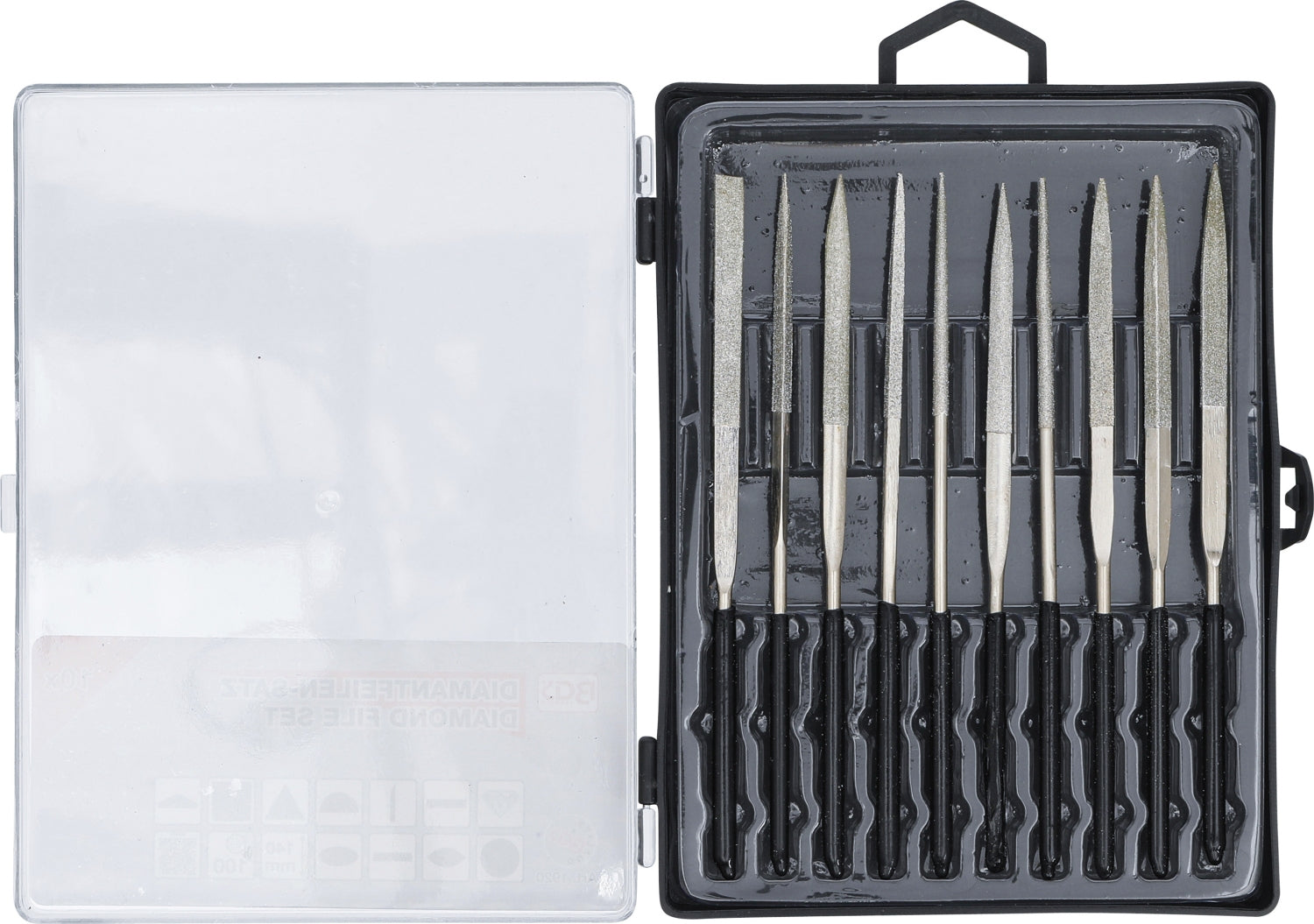 BGS 1920 Satz diamantierte Feilen, Diamantfeilen, Nadelfeilen, 10 tlg.