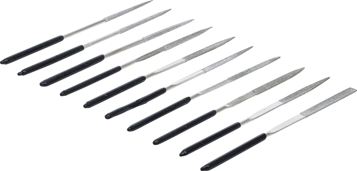 BGS 1920 Satz diamantierte Feilen, Diamantfeilen, Nadelfeilen, 10 tlg.