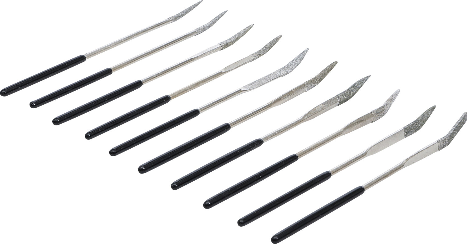 BGS 1921 Satz diamantierte Feilen, Diamantfeilen, Nadelfeilen, 10 tlg.