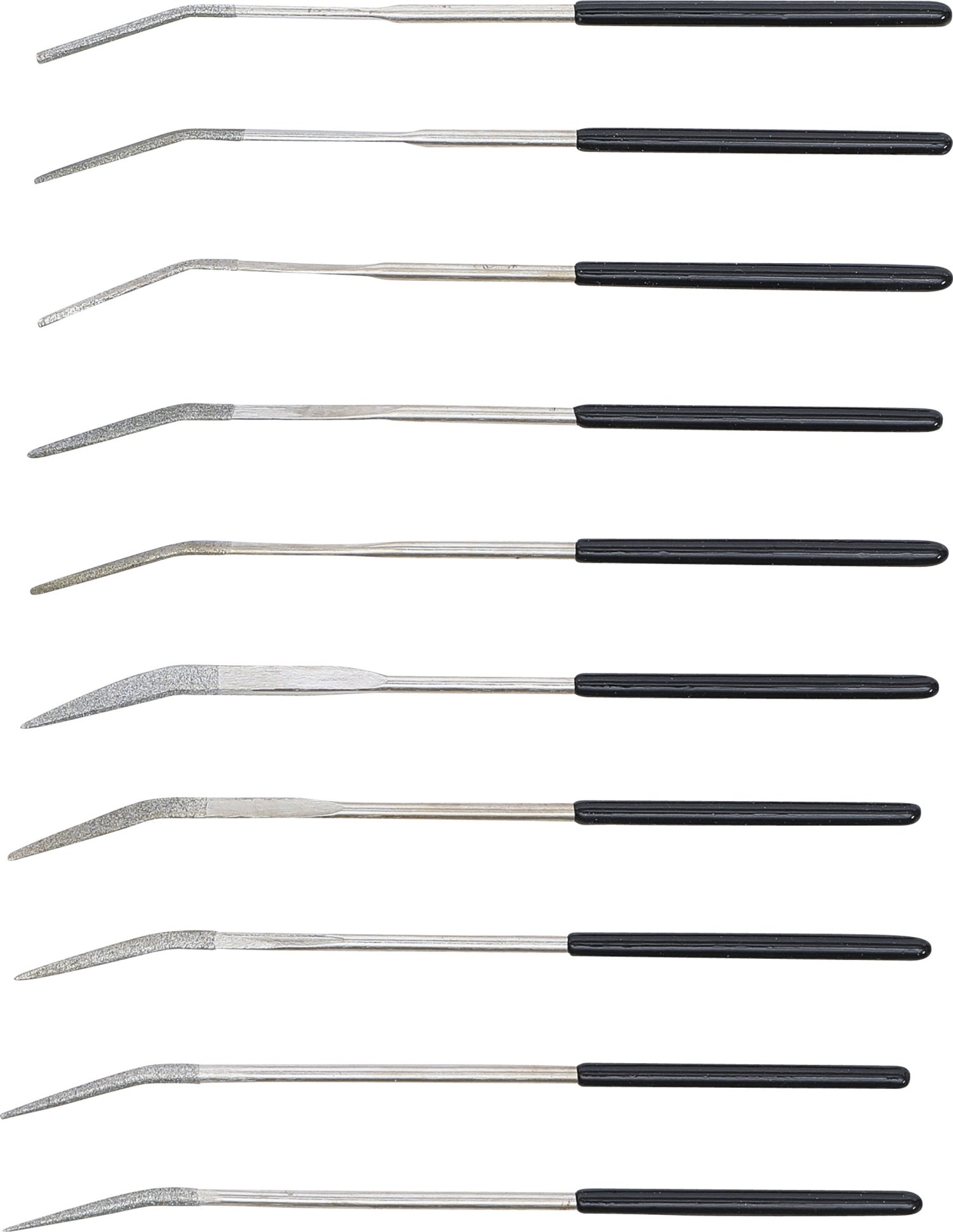 BGS 1921 Satz diamantierte Feilen, Diamantfeilen, Nadelfeilen, 10 tlg.