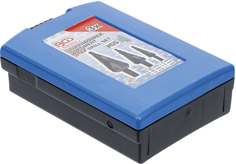 BGS 1945 Satz Stufenbohrer Ø 4 - 30mm 3 teilig