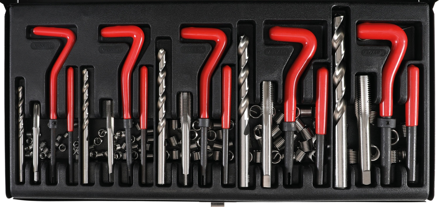 BGS DIY 19500 Satz Gewindereparatur M5 M6 M8 M10 M12 130 teilig