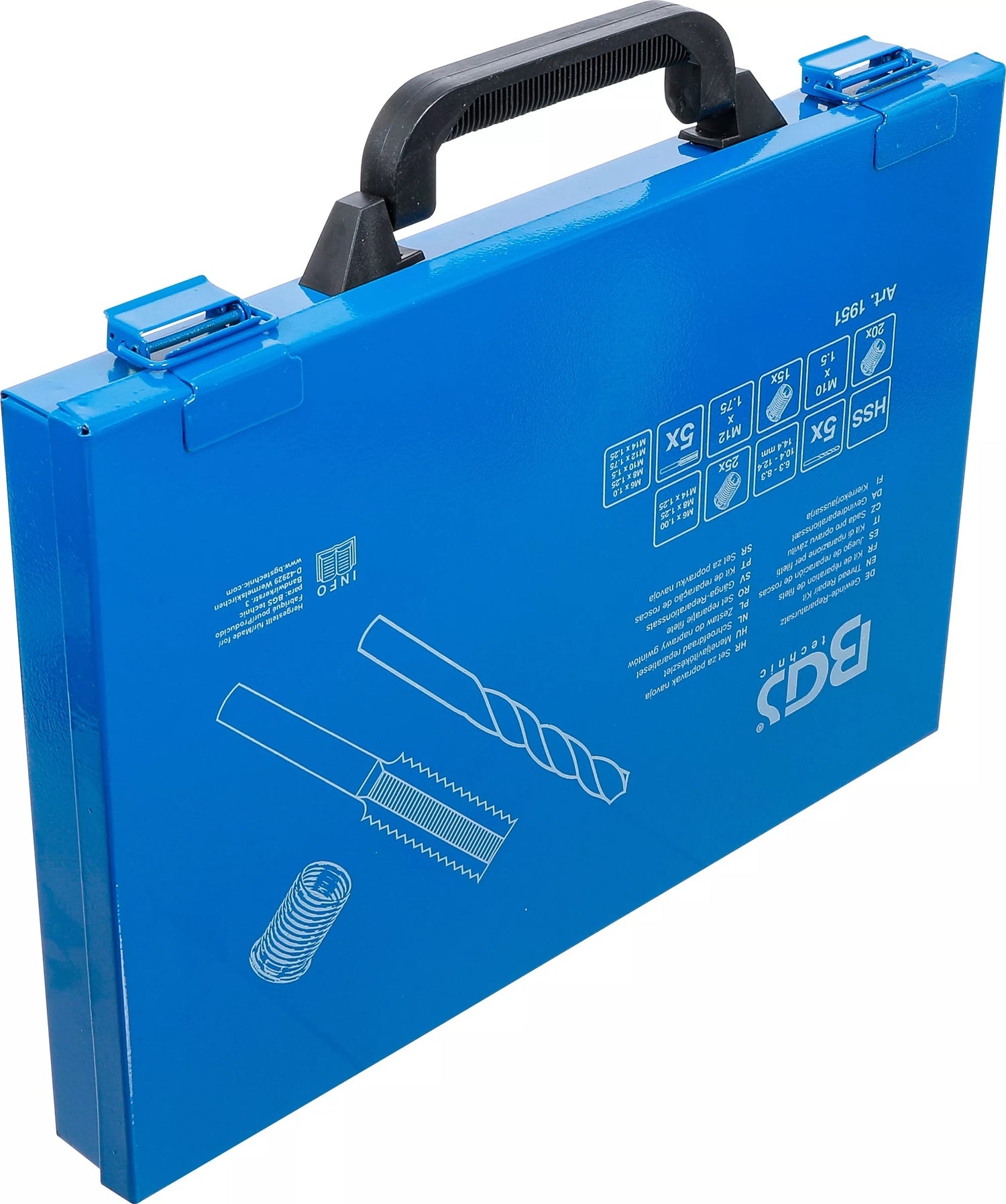 BGS 1951 Satz Gewindereparatur M6 - M14 metrische Gewinde 130 teilig