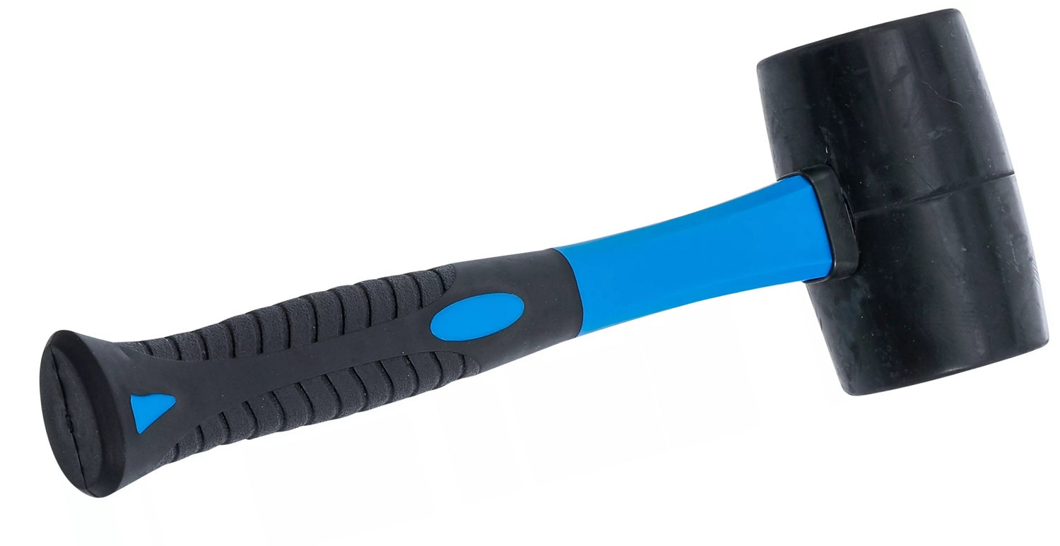 BGS 1961 Gummihammer Fiberglasstiel schwarzer Kopf Ø60mm Kopfgewicht 500g