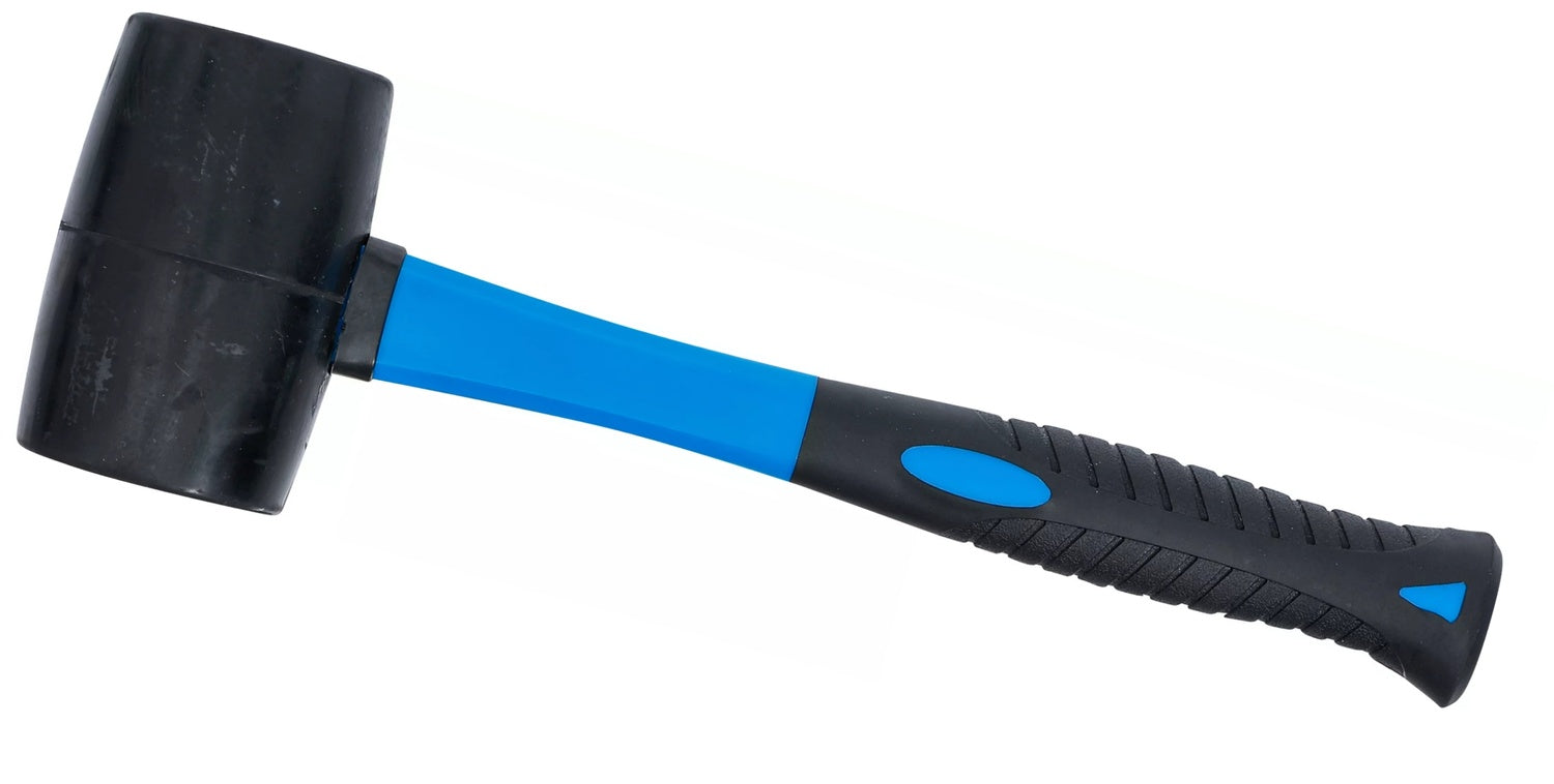 BGS 1961 Gummihammer Fiberglasstiel schwarzer Kopf Ø60mm Kopfgewicht 500g