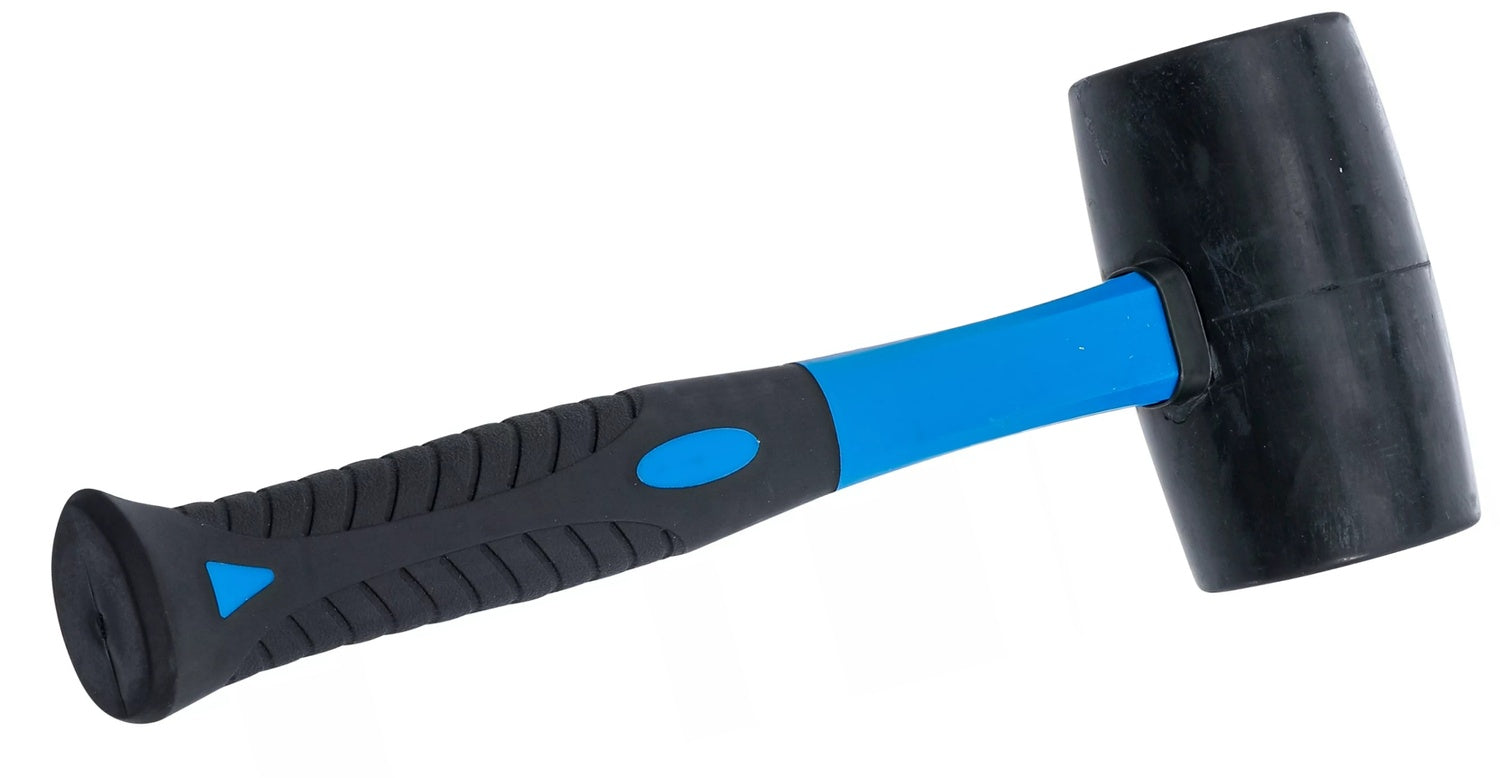 BGS 1962 Gummihammer Fiberglasstiel schwarzer Kopf Ø70mm Kopfgewicht 750g