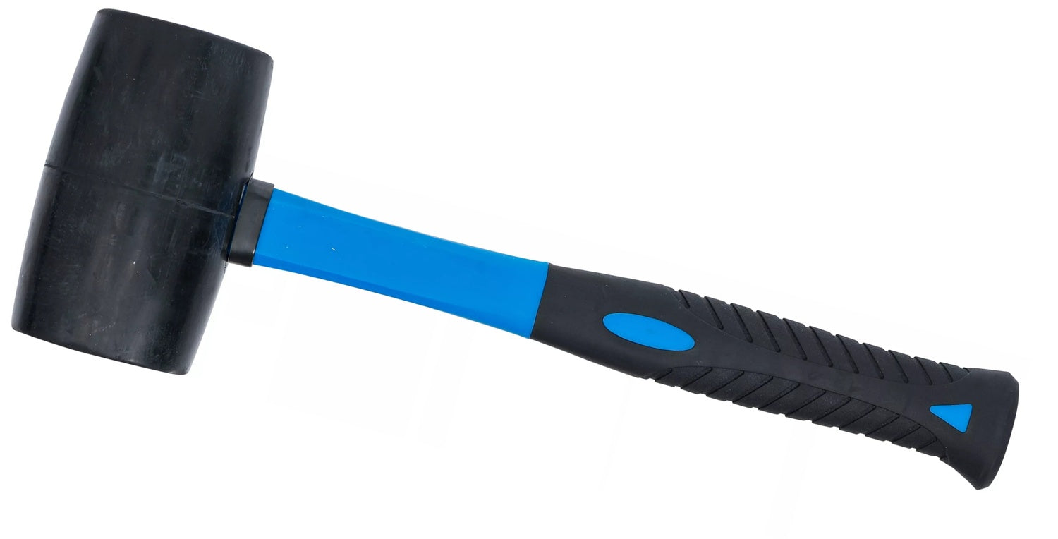 BGS 1962 Gummihammer Fiberglasstiel schwarzer Kopf Ø70mm Kopfgewicht 750g