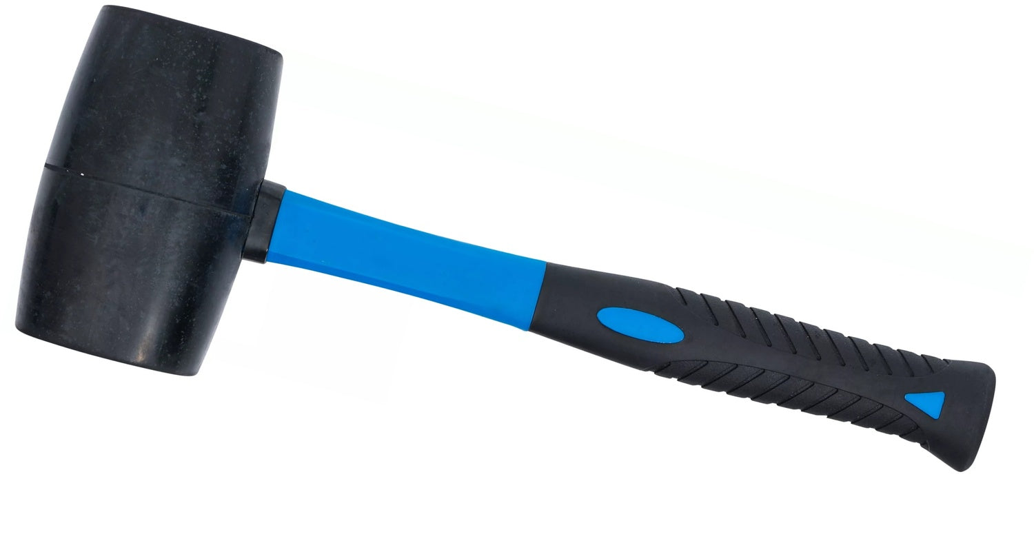 BGS 1963 Gummihammer Fiberglasstiel schwarzer Kopf Ø69mm Kopfgewicht 900g