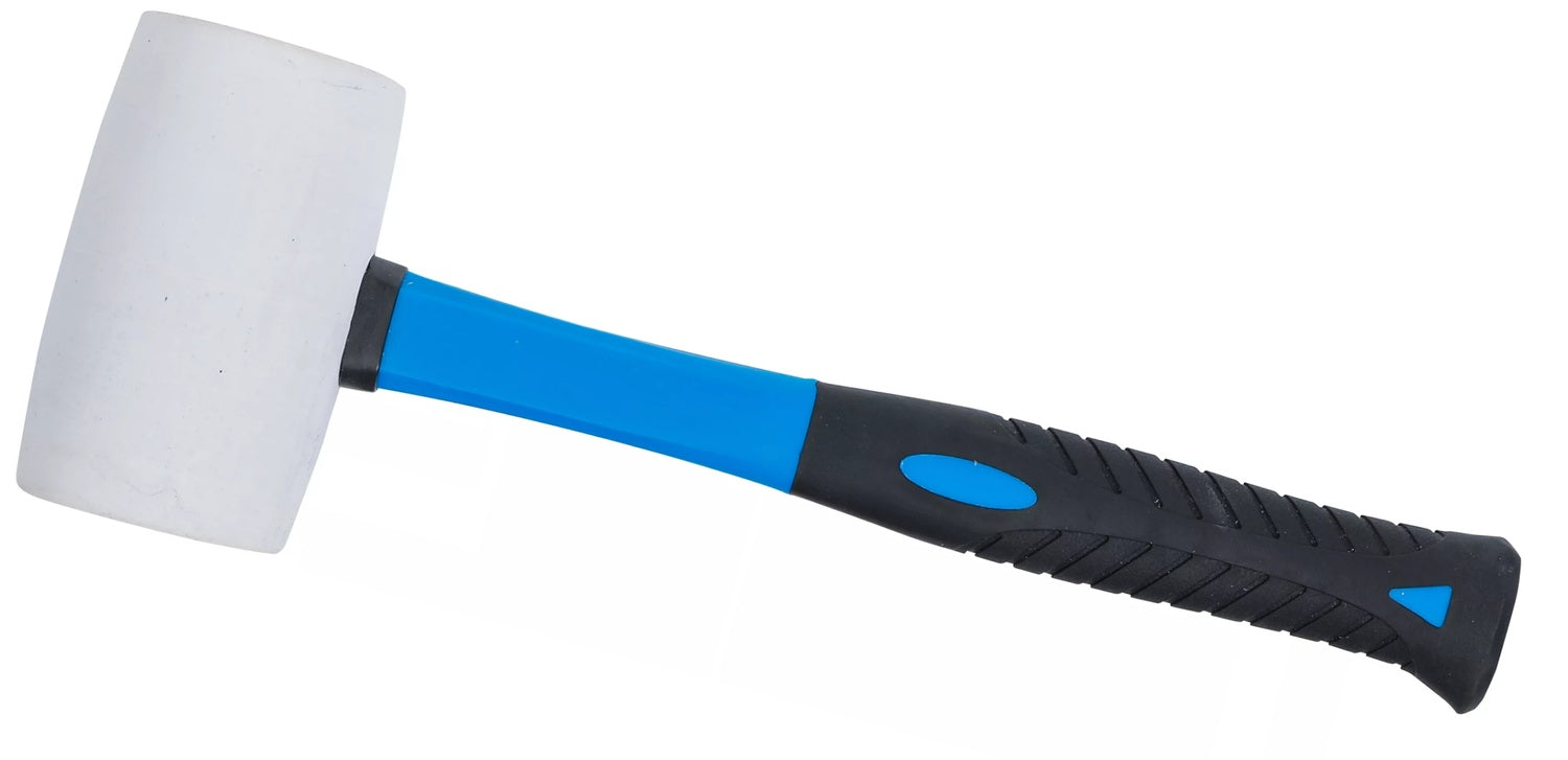 BGS 1967 Gummihammer 750g weiß mit Fiberglasstiel Plattenhammer Schonhammer