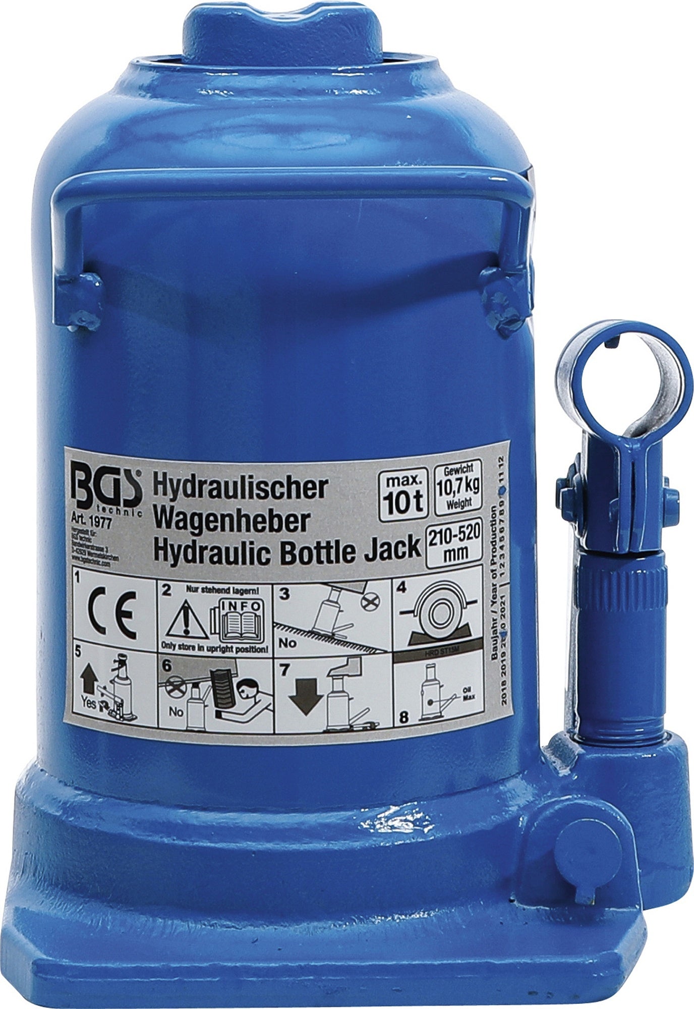 BGS 1977 Hydraulischer Wagenheber Flaschenheber für hohe Fahrzeuggewichte 10t